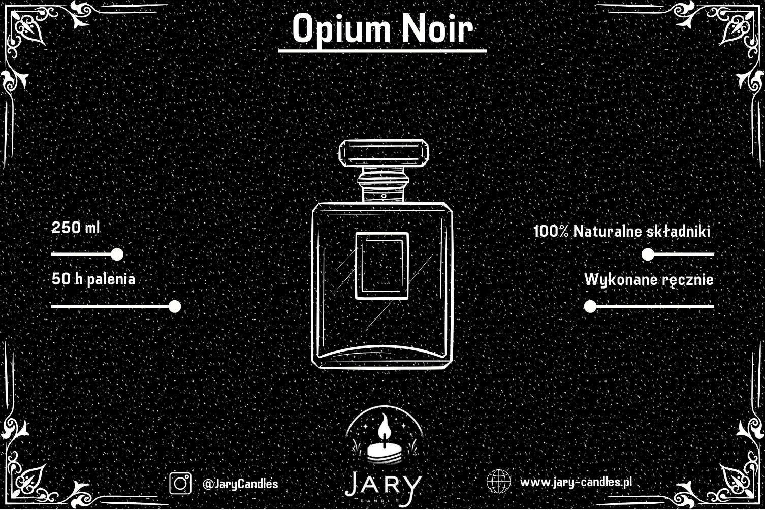 Świeca zapachowa Opium Noir 250ml - obrazek 3