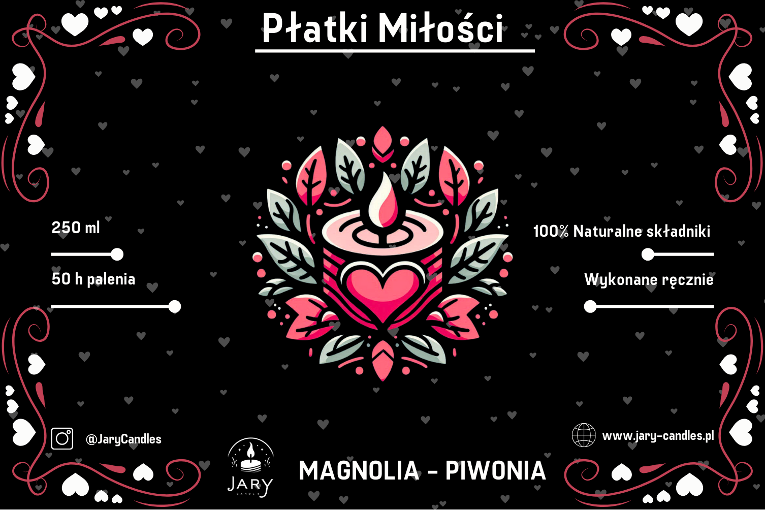 Walentynkowa Świeca Sojowa Płatki Miłości - obrazek 3