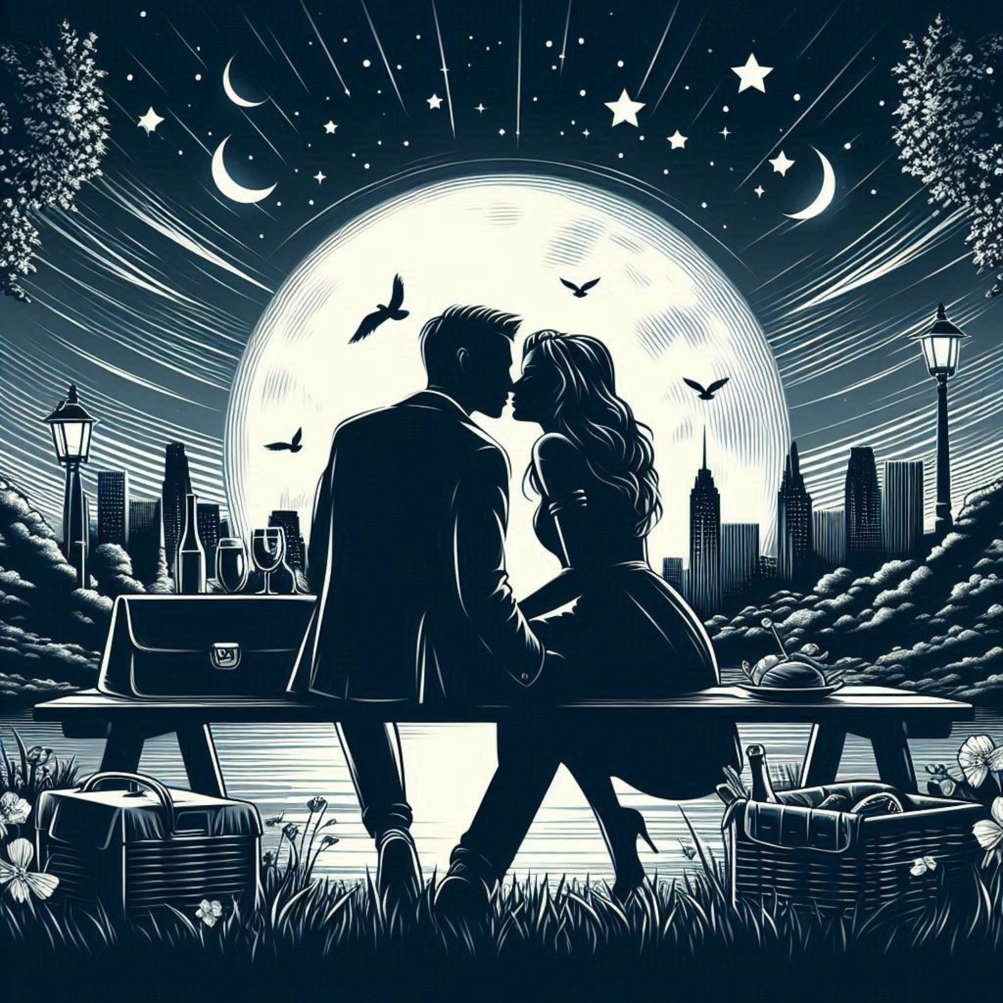 Walentynkowa Świeca Sojowa Noc Pod Gwiazdami