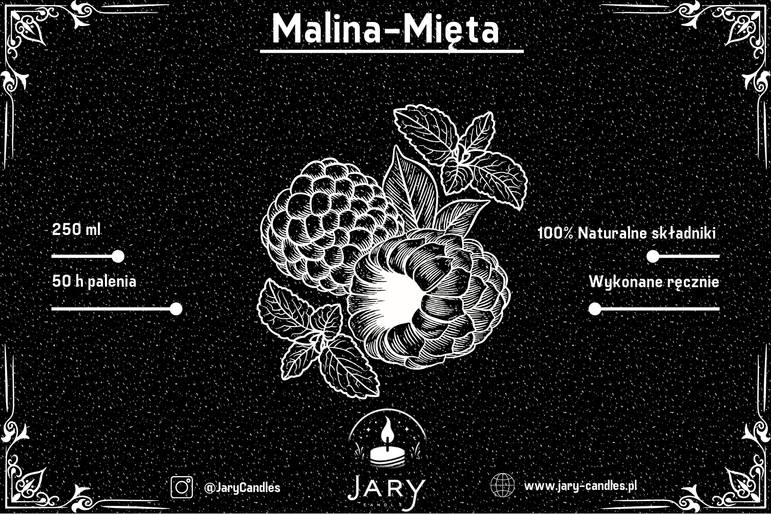 Świeca zapachowa Malina-Mięta 250ml - obrazek 3