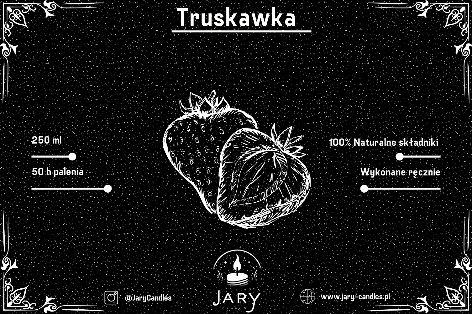 Świeca zapachowa Truskawka 250ml - obrazek 3