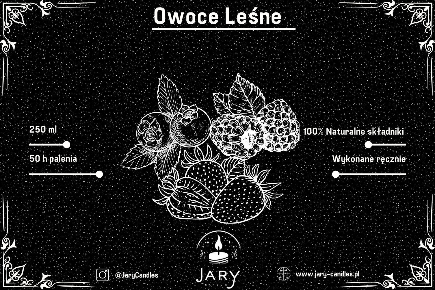 Świeca zapachowa Owoce Leśne 250ml - obrazek 3